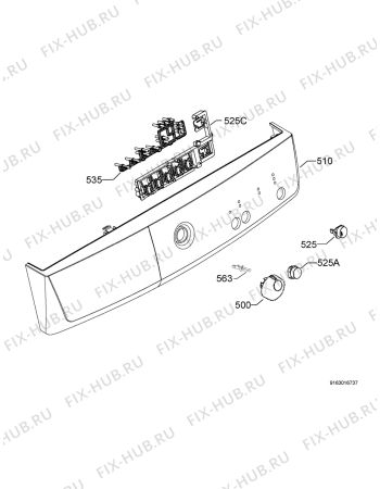 Взрыв-схема сушильной машины Tricity Bendix TM321W - Схема узла Command panel 037